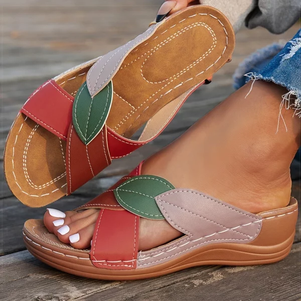 Women's Sandals Comfortable Wedges Heels Sandals Shoes Woman Heeled Slippers Women - Image 4