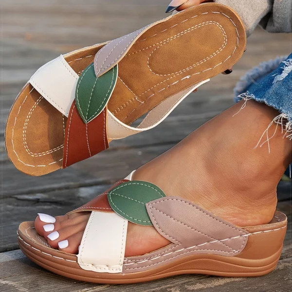 Women's Sandals Comfortable Wedges Heels Sandals Shoes Woman Heeled Slippers Women - Image 5