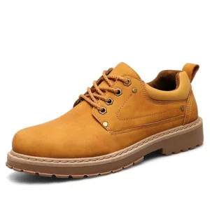 Men's Leather Shoes England Style Formal Shoes for Man Non Slip Ankle Boots Outdoor Waterproof Casual Tim Work Land Shoe