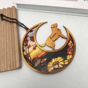 Dog Memorial Suncatcher, Customized Pet Memorial Gift, Pet Loss Sympathy Gift, Dog Suncatcher