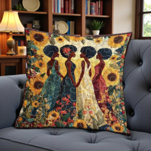 Black Queen Quilt Pillow Case, Black Women Pillow Case, Afro Cushion Cover, African Women Throw Pillow , African American Women HomeDecor